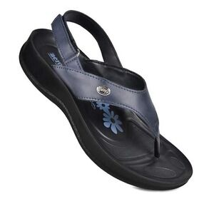 Aerosoft Tuft Womens Arch Supportive Lightweight Slingback Sandals Blue Size 5-6
